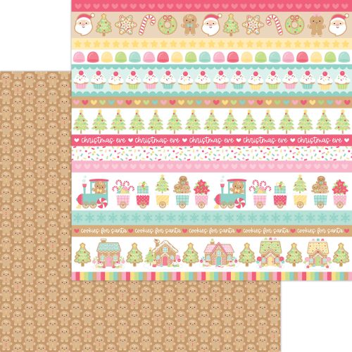 Papel 12x12 - Gingerbread kisses - Gingerbread kisses