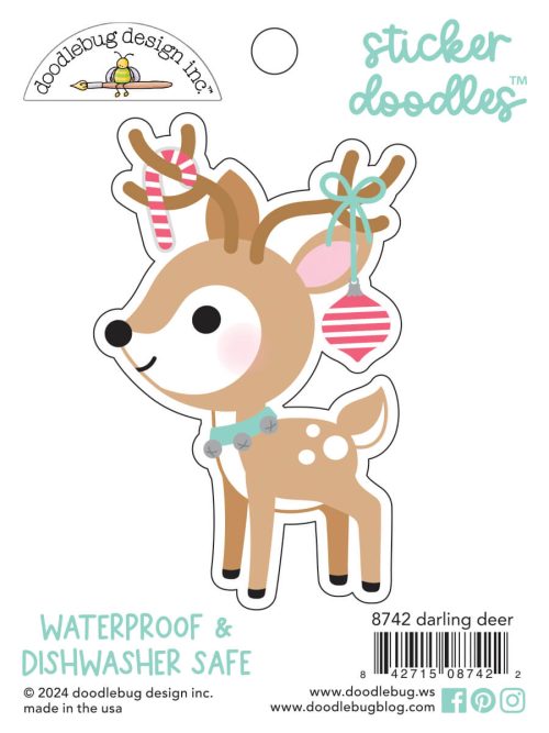 Calcomania contra agua - sticker doodles - darling deer