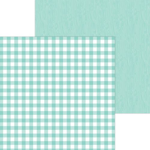 PAPEL 12X12 – PETITE PRINTS – PISTACHIO BUFFALO CHECK-WOOD GRAIN