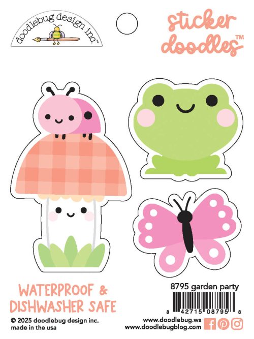 Calcomania contra agua - sticker doodles - garden party